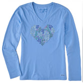 Women's Holly Heart Long Sleeve Crusher Vee