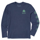 Men's Irish Clover Stack Long Sleeve Crusher Tee
