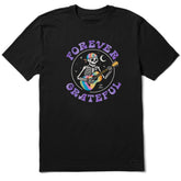 Men's Forever Grateful Tie Dye Guitar Short Sleeve Crusher Tee