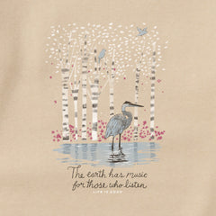 Adult Unisex Earth Has Music Heron Every Wear Crew Sweatshirt