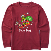 Kids Grinch and Max Snow Day Long Sleeve Crusher Tee