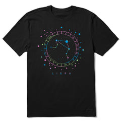 Men's Zodiac Constellation Libra Short Sleeve Crusher Tee