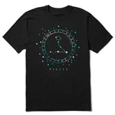 Men's Zodiac Constellation Pisces Short Sleeve Crusher Tee
