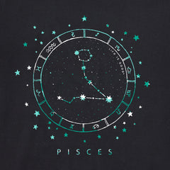 Men's Zodiac Constellation Pisces Short Sleeve Crusher Tee