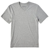 Men's Solid Short Sleeve Crusher Vee