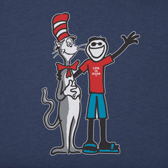 Men's Jake & The Cat in the Hat Short Sleeve Crusher Tee