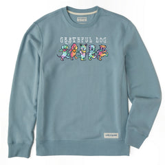 Men's Tie Dye Grateful Dog Simply True Fleece Crew