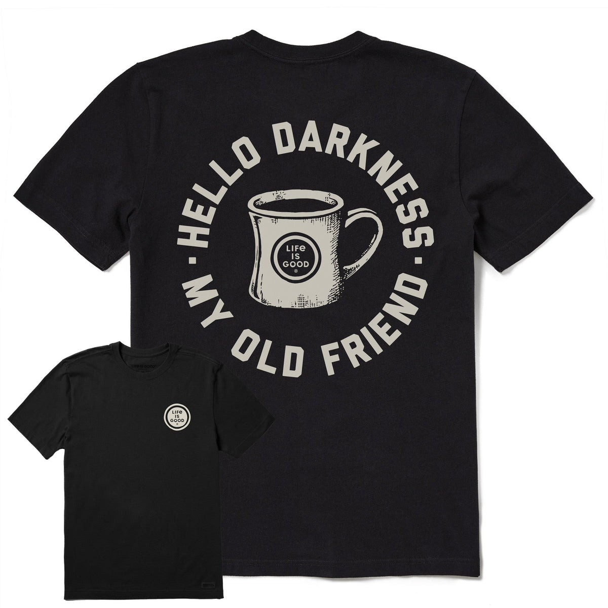 Men's Hello Darkness My Old Friend Short Sleeve Crusher Tee