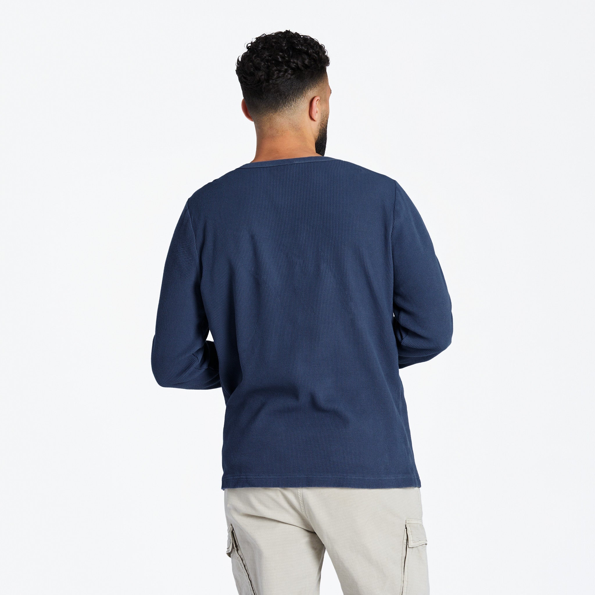 Men's Solid Thermal Henley