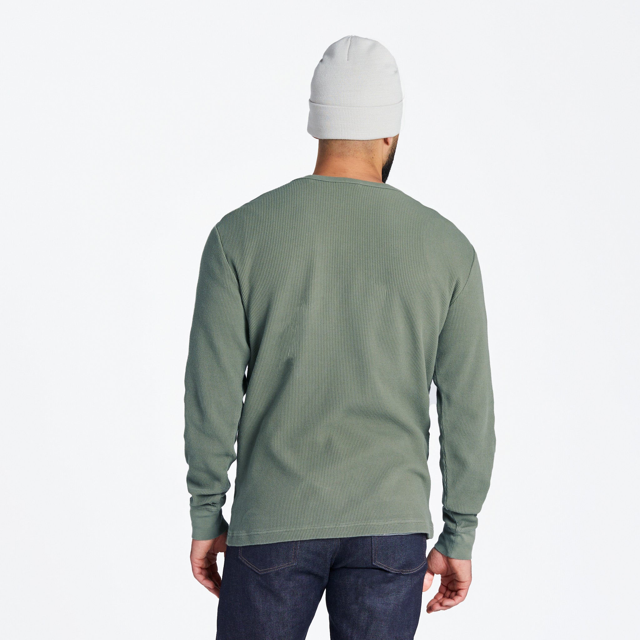 Men's Solid Thermal Henley