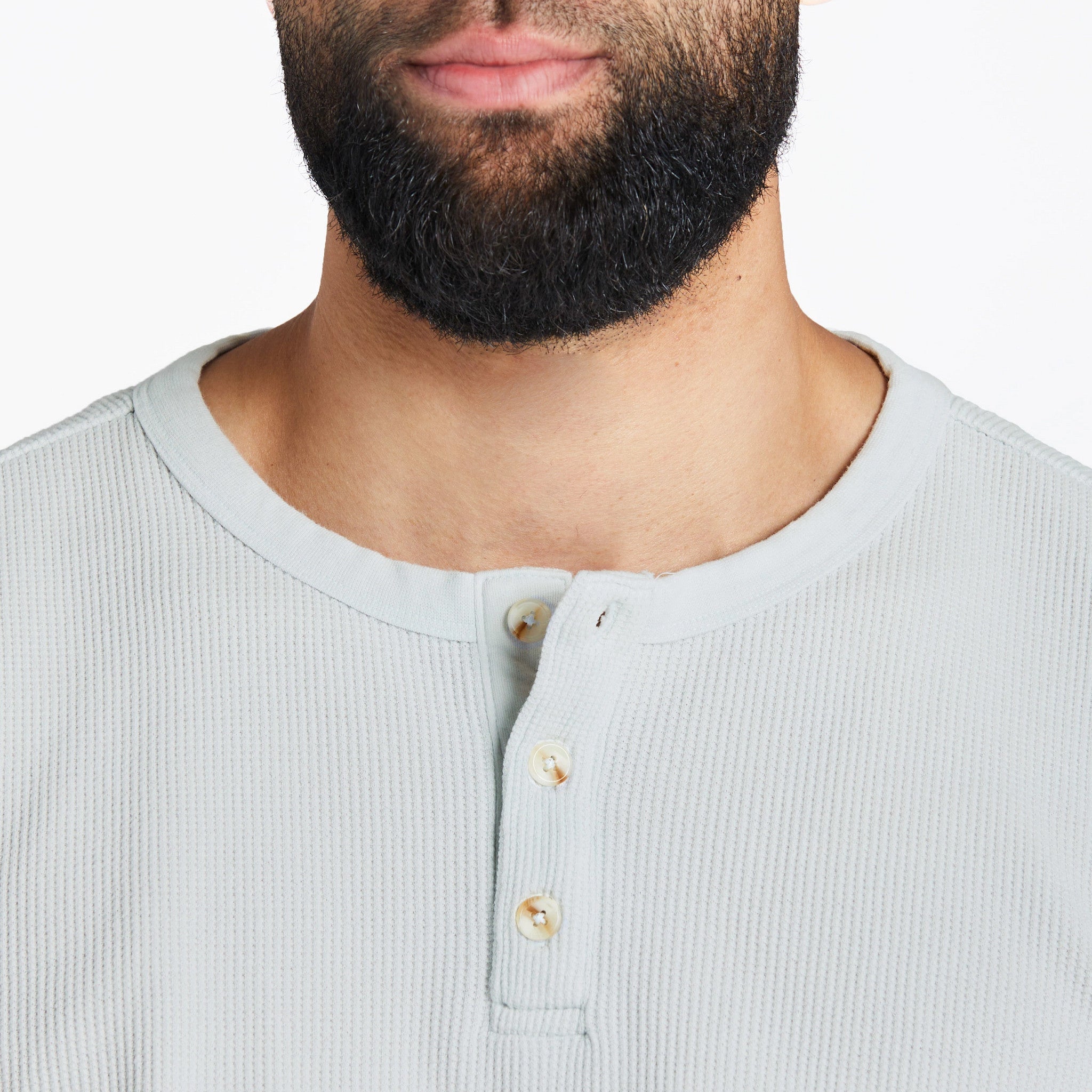 Men's Solid Thermal Henley