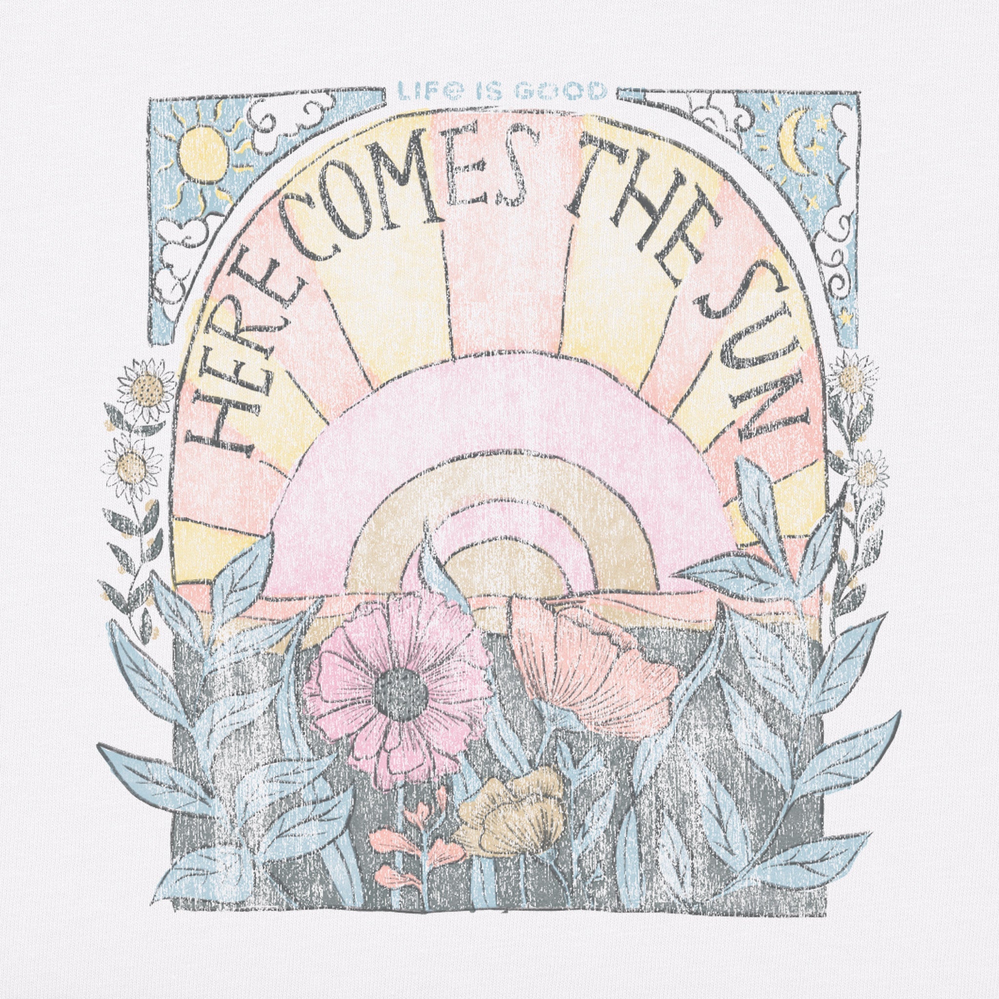 Women's Here Comes The Sun Hippie Short Sleeve Tee