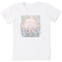 Women's Here Comes The Sun Hippie Short Sleeve Tee