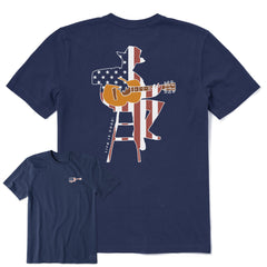 Men's Americana Guitarist Short Sleeve Crusher-LITE Tee