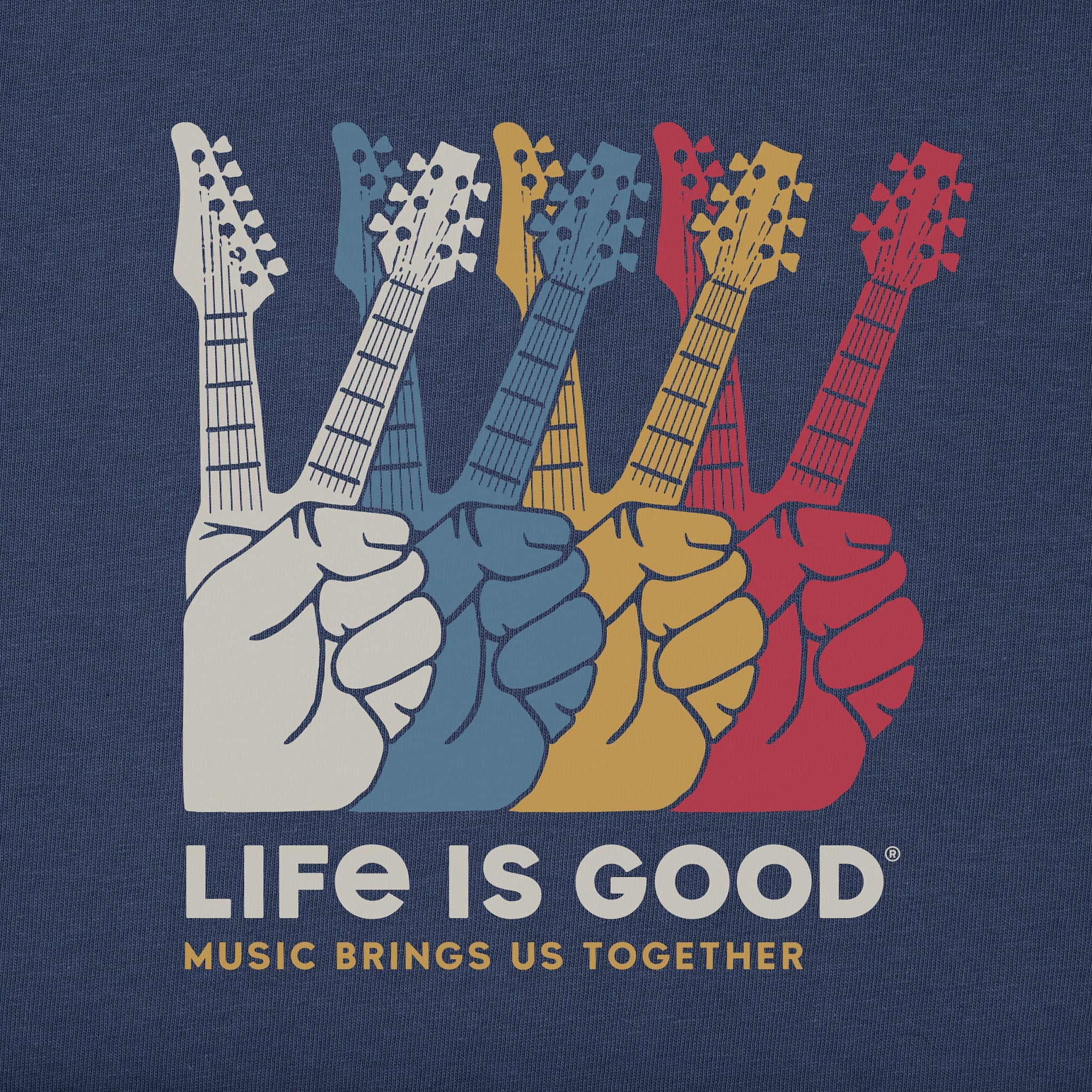 Men's Music Peace Guitars Short Sleeve Tee