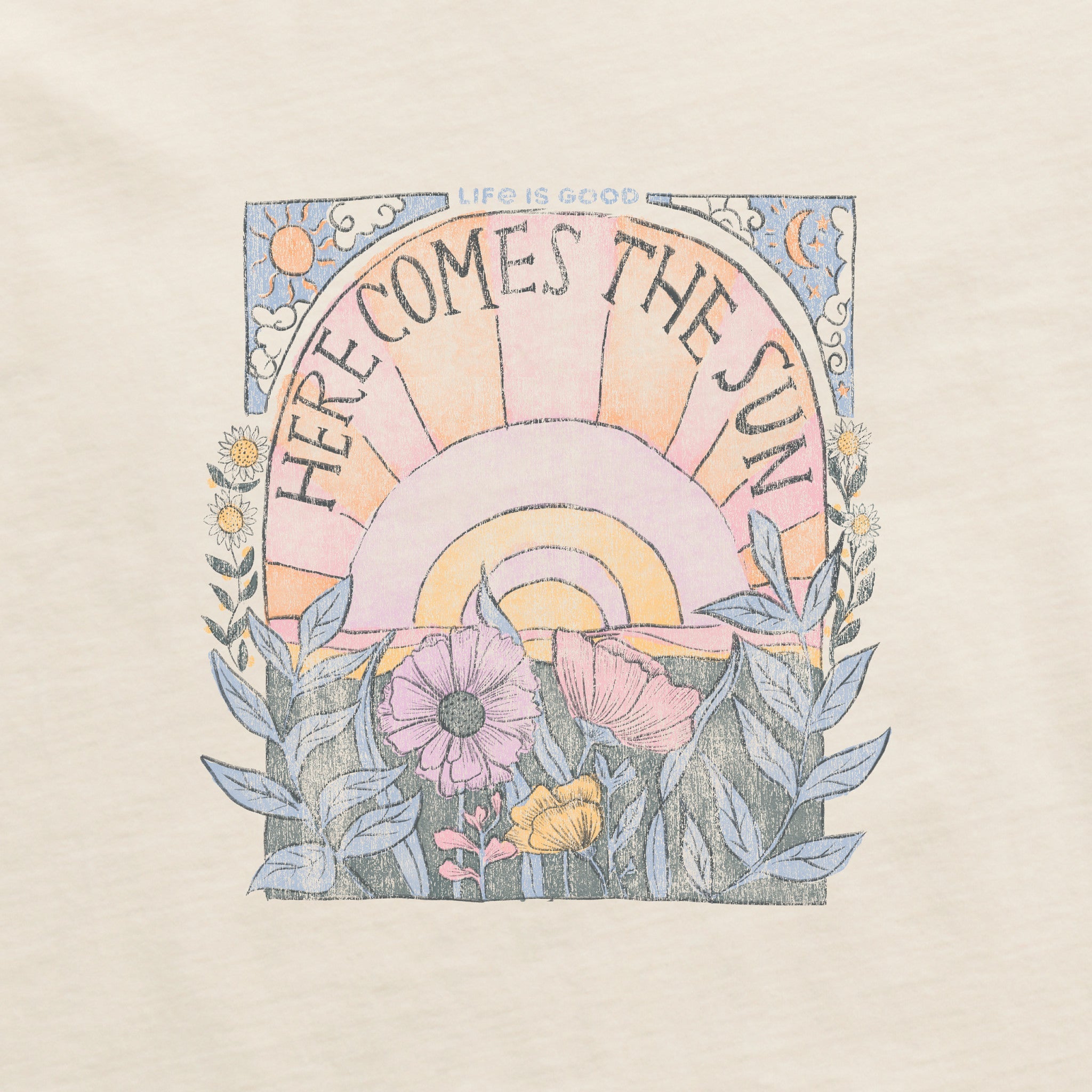 Women's Here Comes The Sun Hippie Short Sleeve Tee