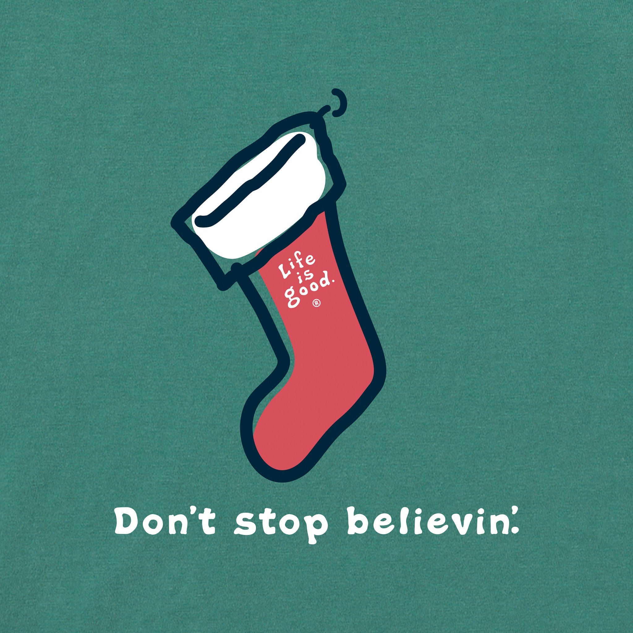 Men's Don't Stop Believin' Stocking Long Sleeve Crusher Tee
