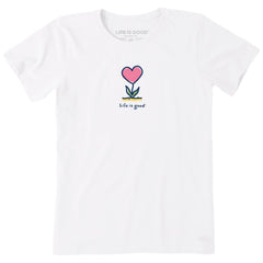 Women's Flowering Heart Short Sleeve Tee