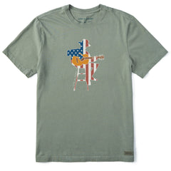 Men's Americana Guitarist Short Sleeve Crusher Tee