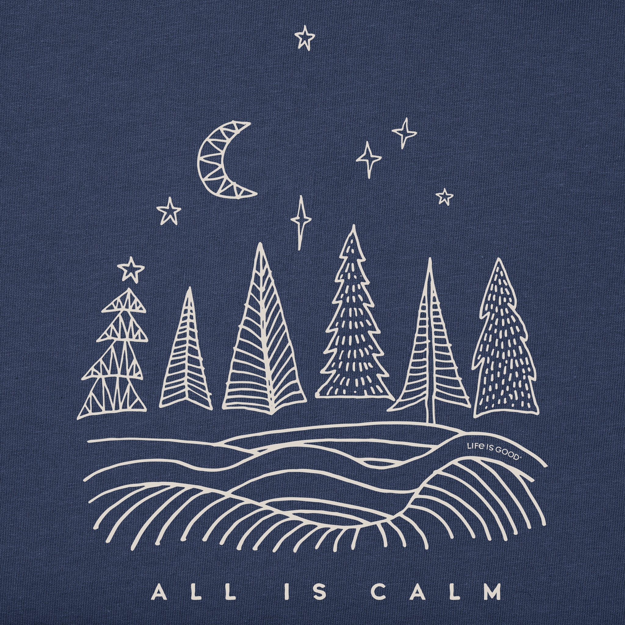 Men's All is Calm Landscape Long Sleeve Crusher Tee