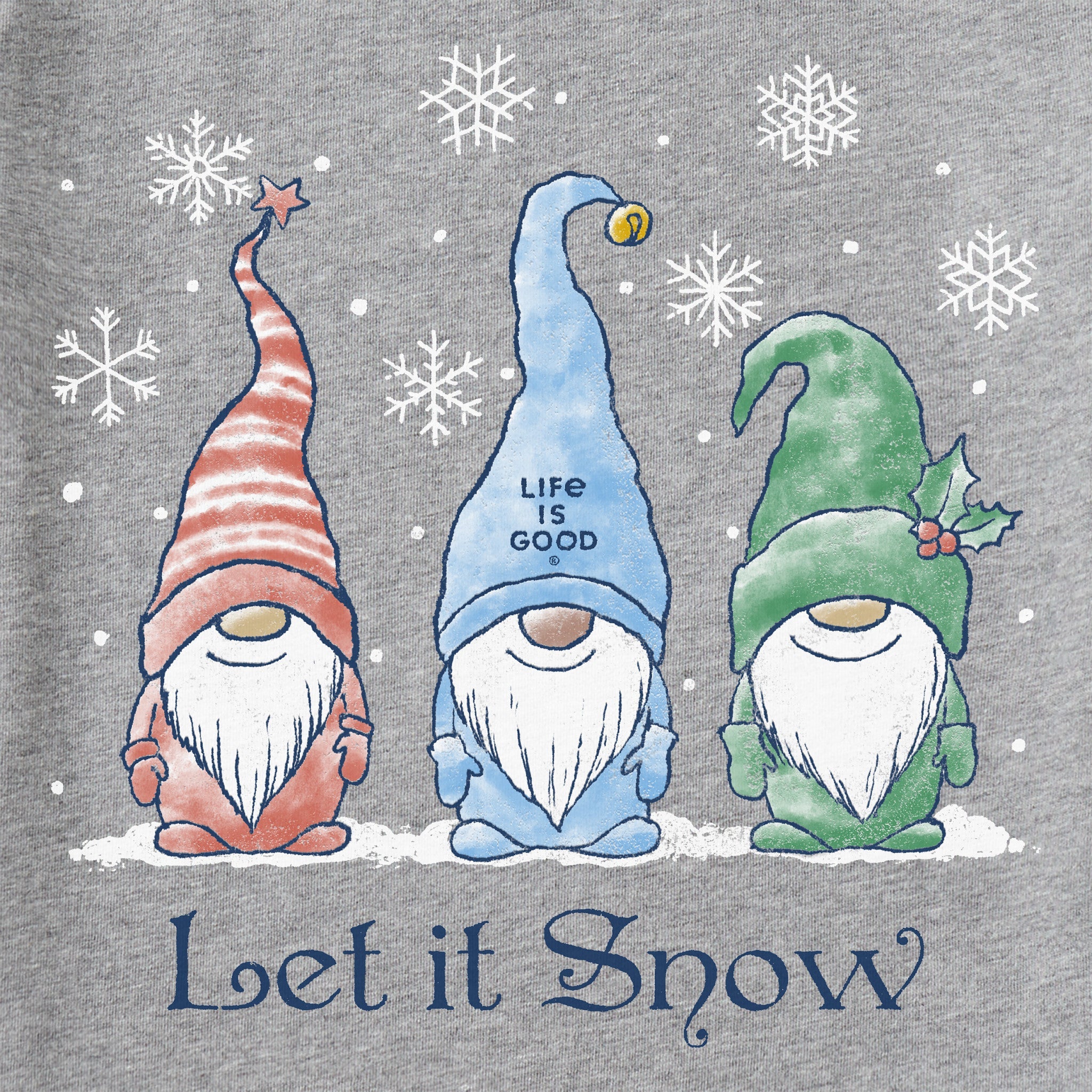 Women's Let it Snow Gnomes Short Sleeve Crusher Vee