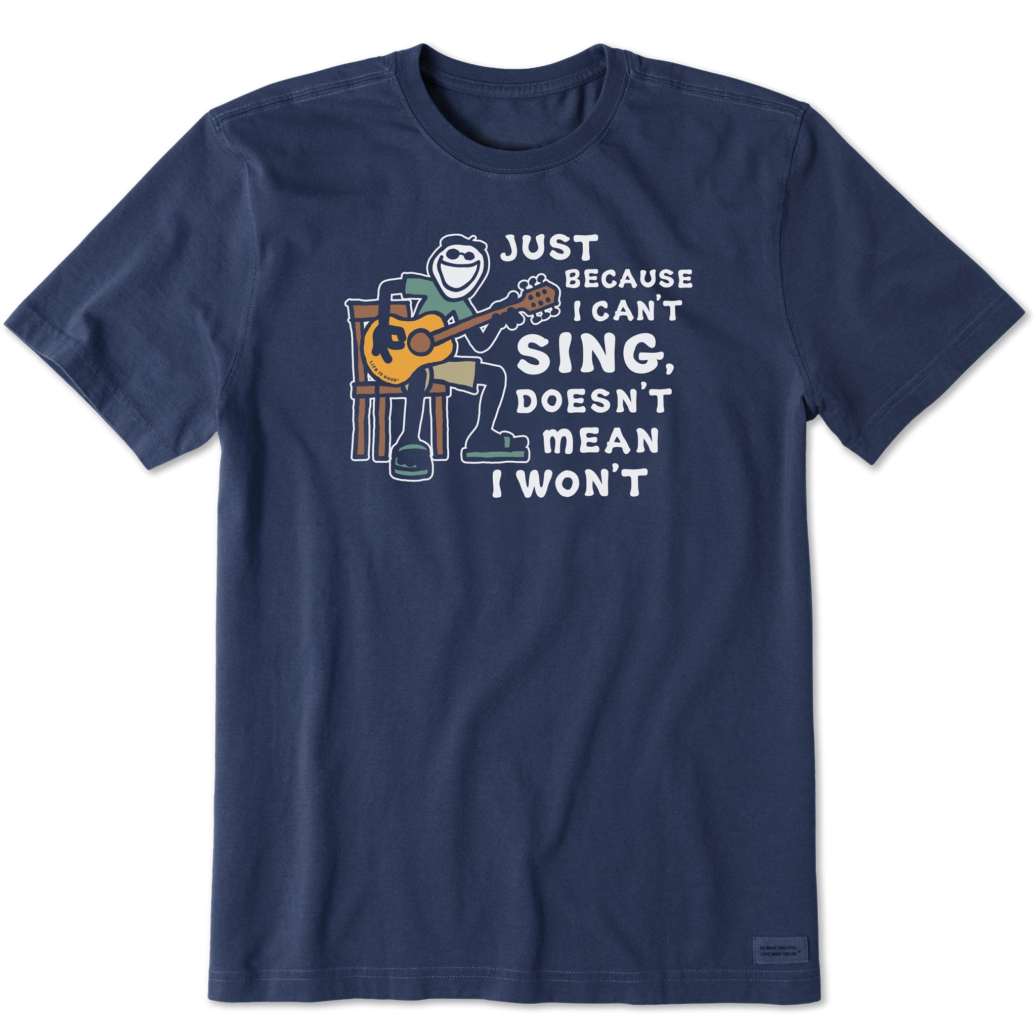 Men's Jake Can't Sing Guitar Short Sleeve Tee