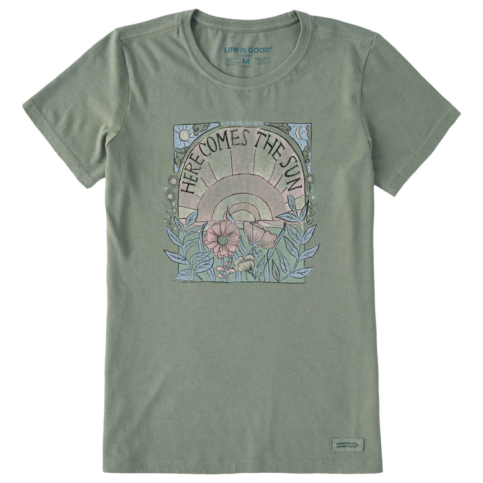 Women's Here Comes The Sun Hippie Short Sleeve Tee