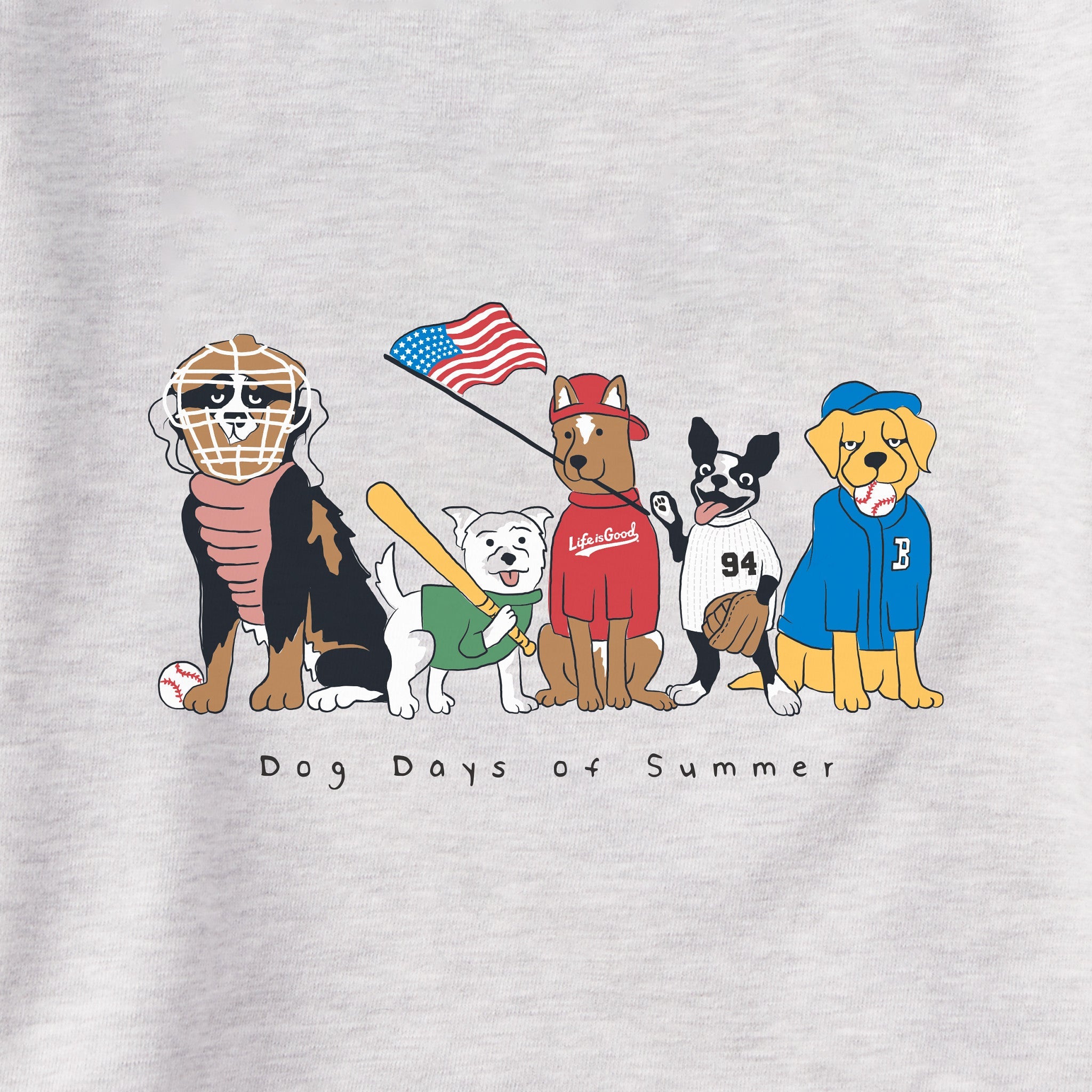 Men's Dog Days of Summer Baseball Simply True Fleece Hoodie