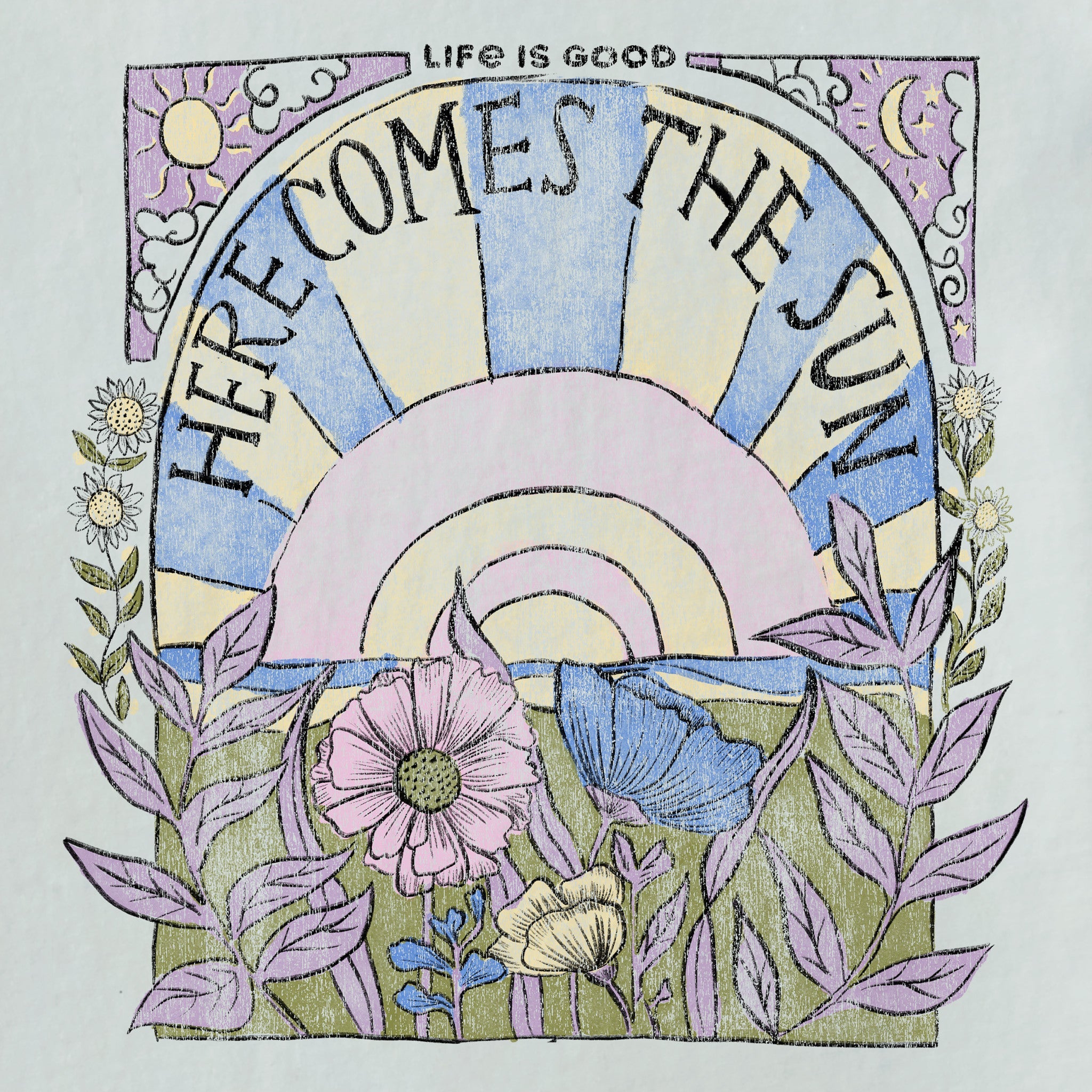 Women's Here Comes The Sun Hippie Short Sleeve Tee