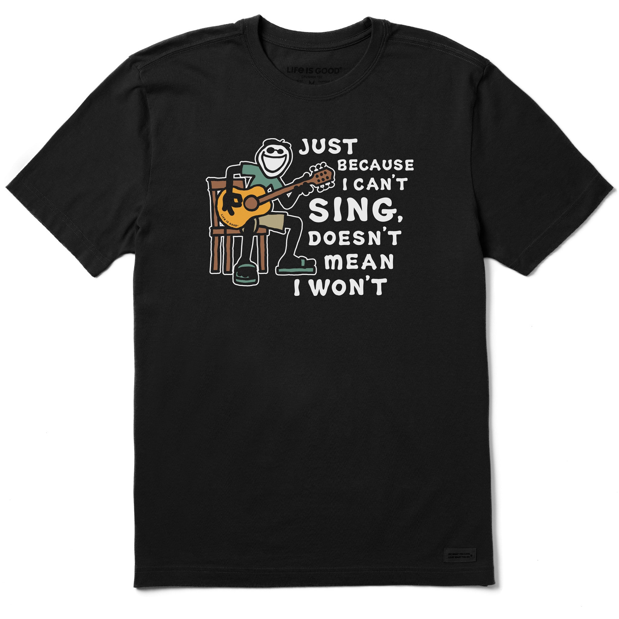 Men's Jake Can't Sing Guitar Short Sleeve Tee