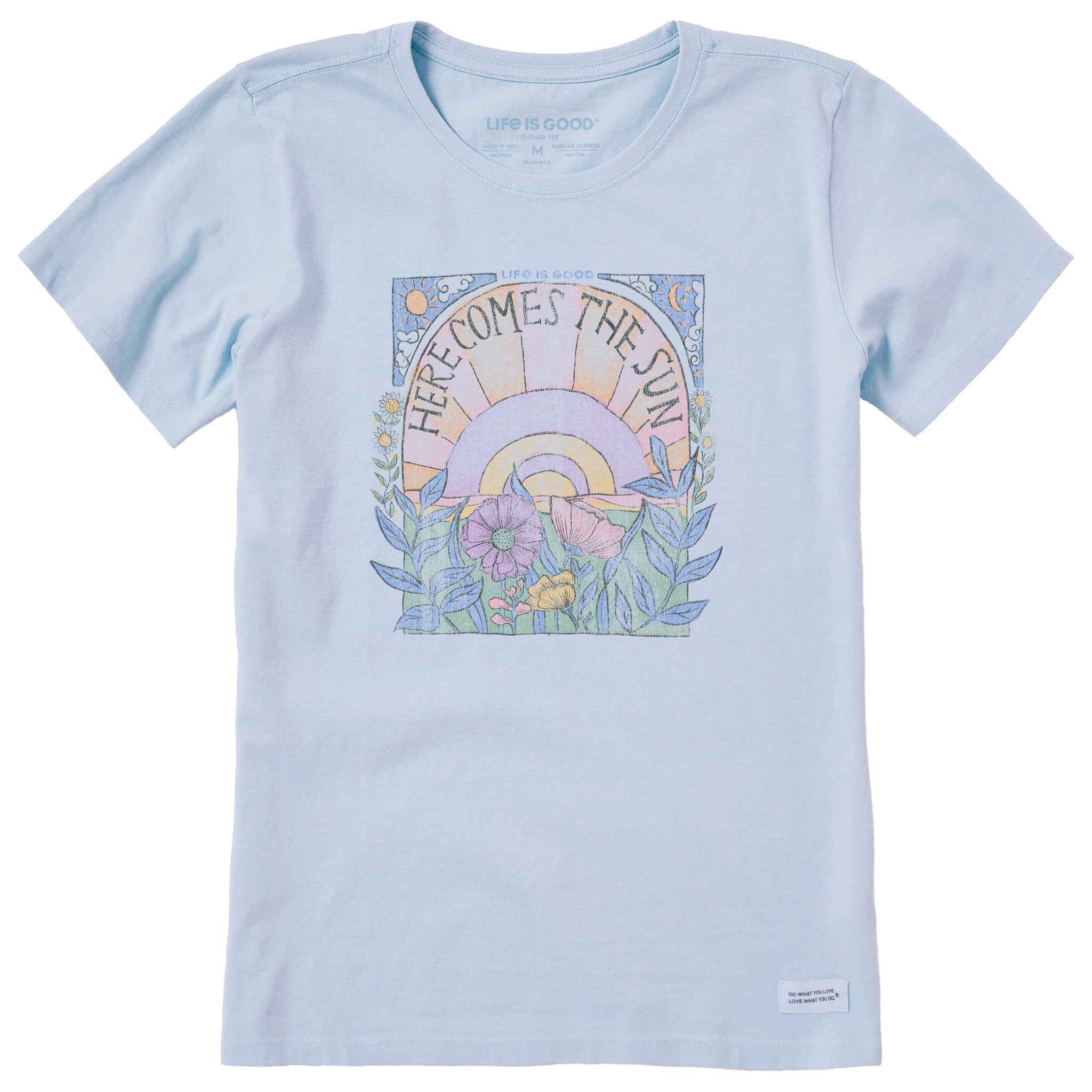 Women's Here Comes The Sun Hippie Short Sleeve Tee