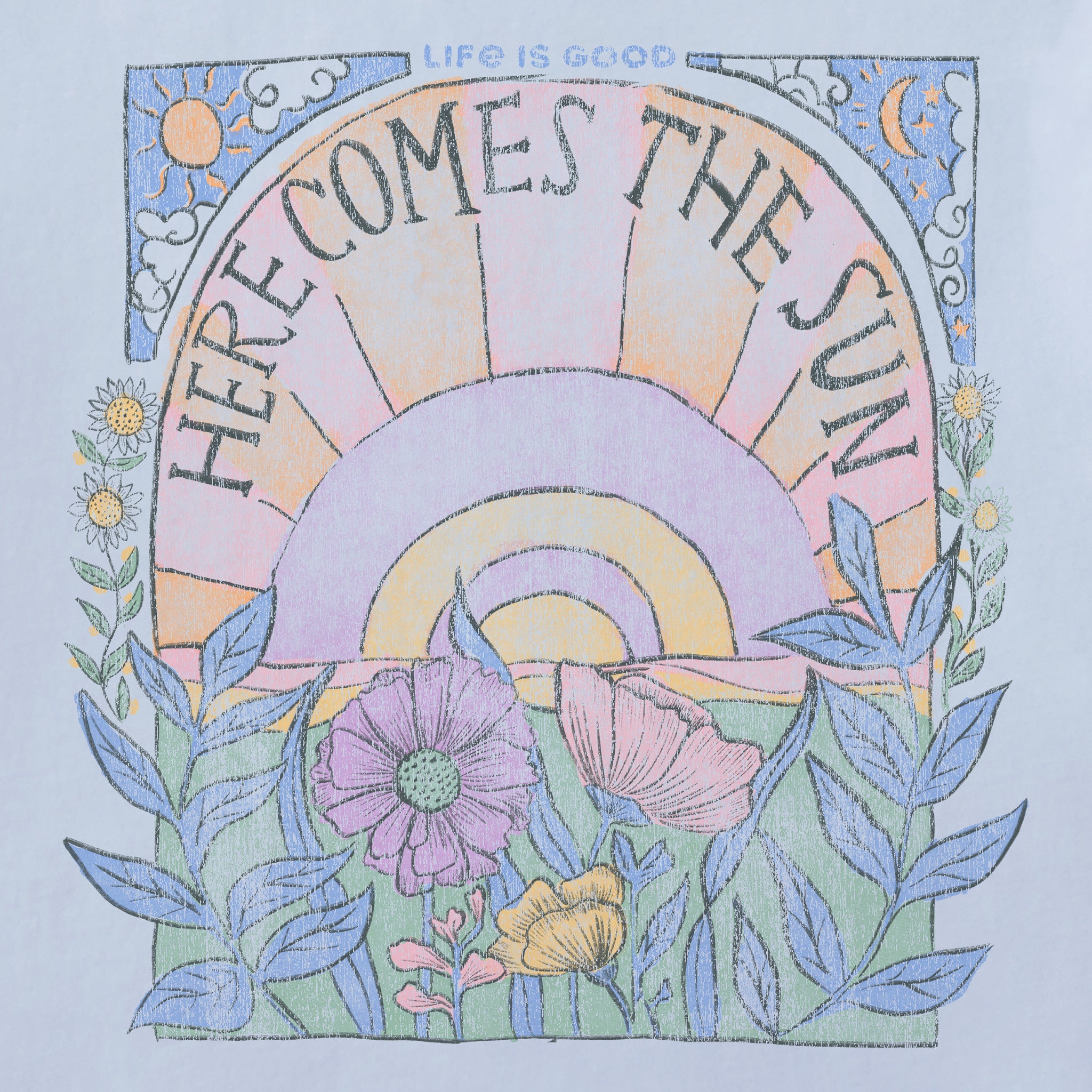 Women's Here Comes The Sun Hippie Short Sleeve Tee