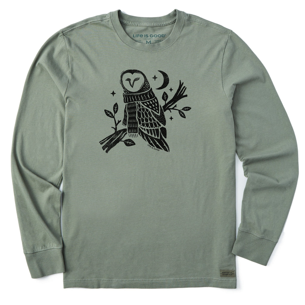 Men's Warmly Dressed Owl Long Sleeve Crusher Tee