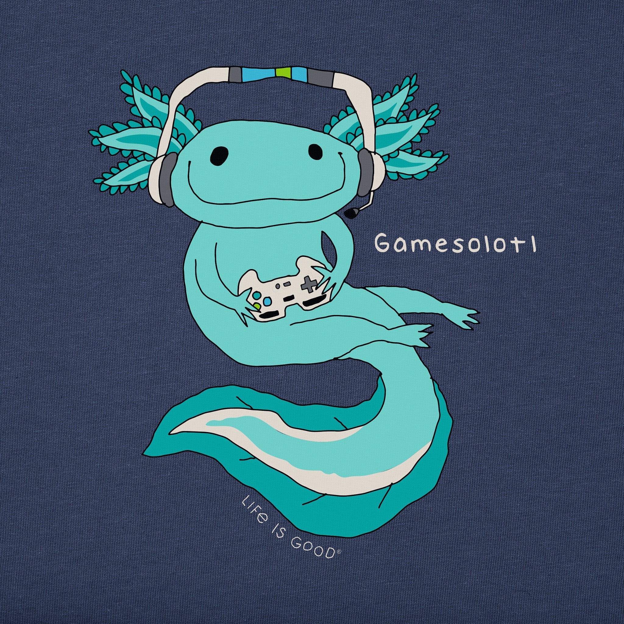 Kids Gamesolotl Long Sleeve Crusher Tee