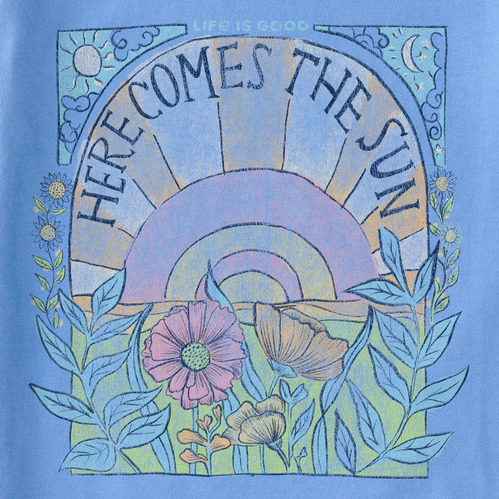 Women's Here Comes The Sun Hippie Short Sleeve Tee