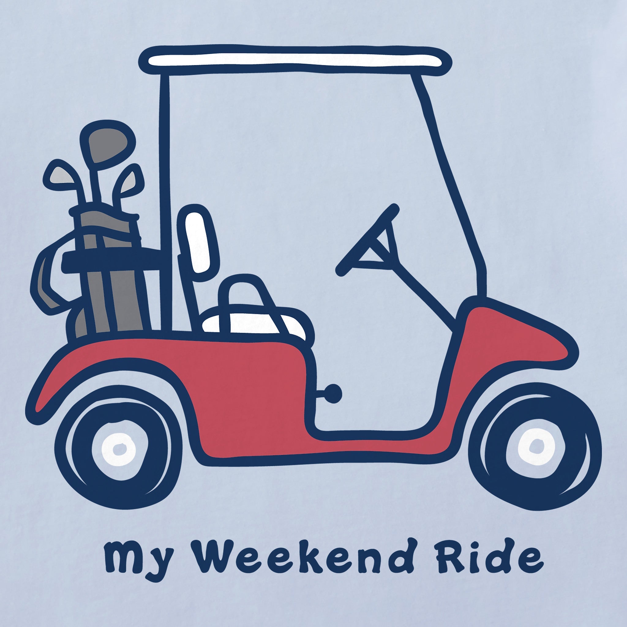 Men's My Weekend Ride Golf Short Sleeve Crusher Tee