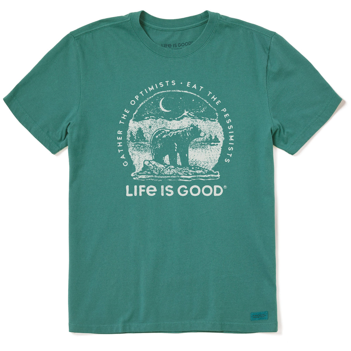 Men's Gather the Optimists Bear Short Sleeve Crusher Tee