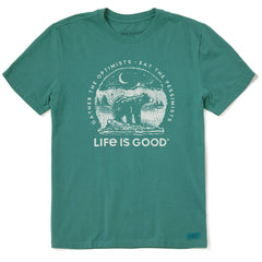 Men's Gather the Optimists Bear Short Sleeve Crusher Tee
