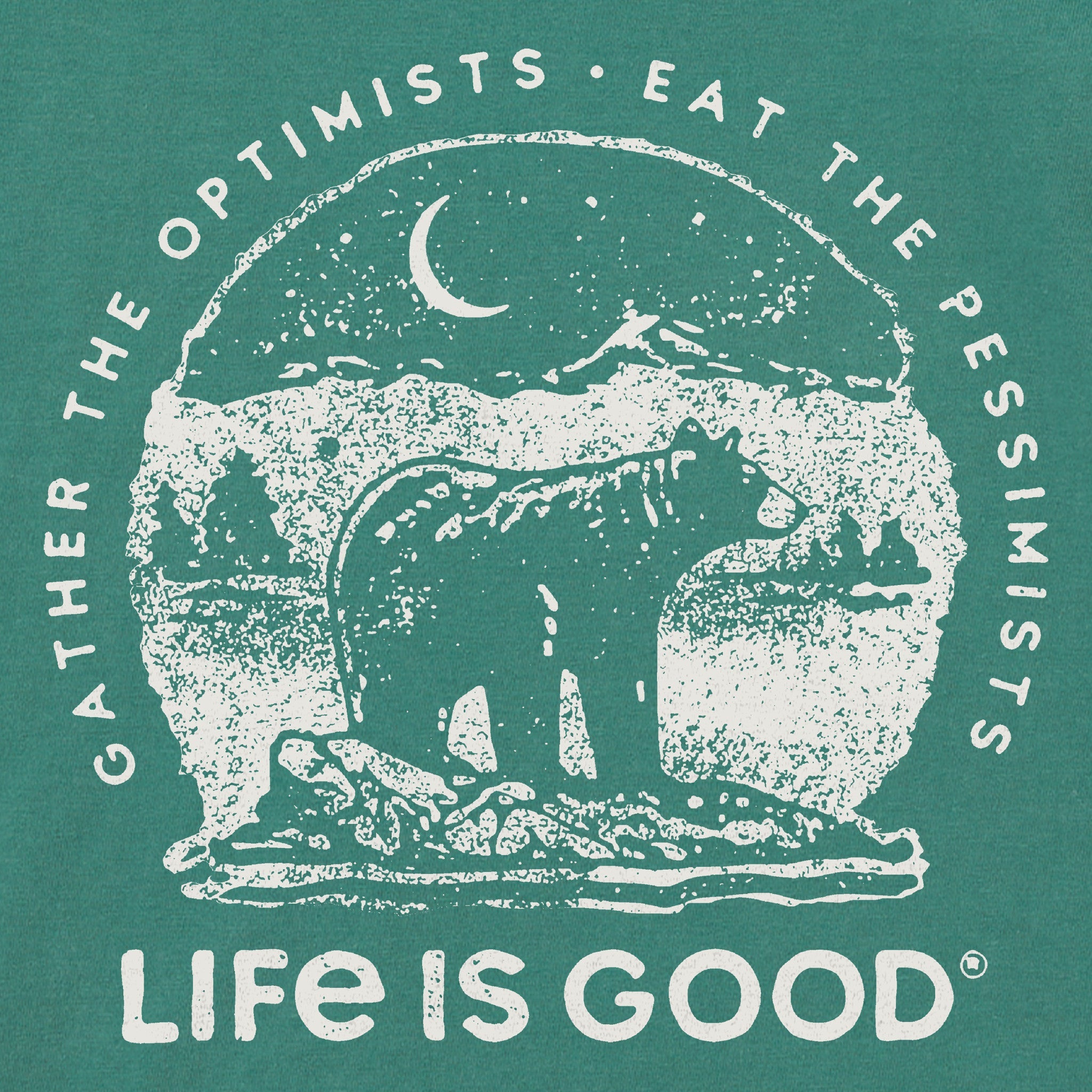 Men's Gather the Optimists Bear Short Sleeve Crusher Tee