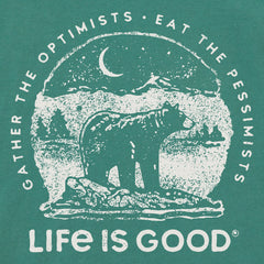 Men's Gather the Optimists Bear Short Sleeve Crusher Tee