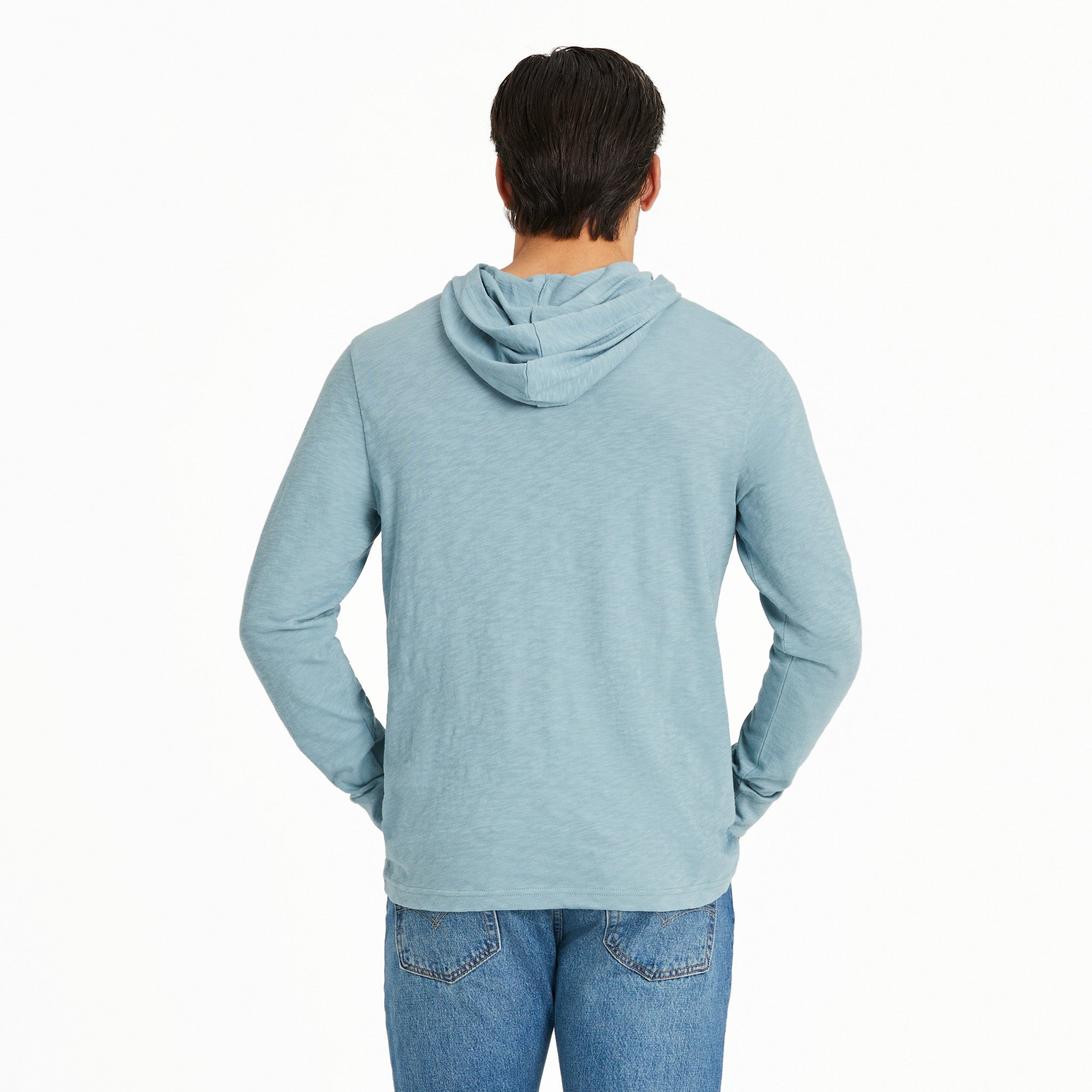 Men's Art of Optimism Truck w Guitar Long Sleeve Slub Hoodie