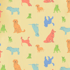 Playful Dog Pattern Short Sleeve Toddler Crusher Tee