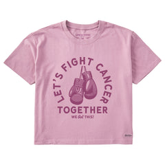 Women's Fight Cancer Short Sleeve Crusher Boxy Tee
