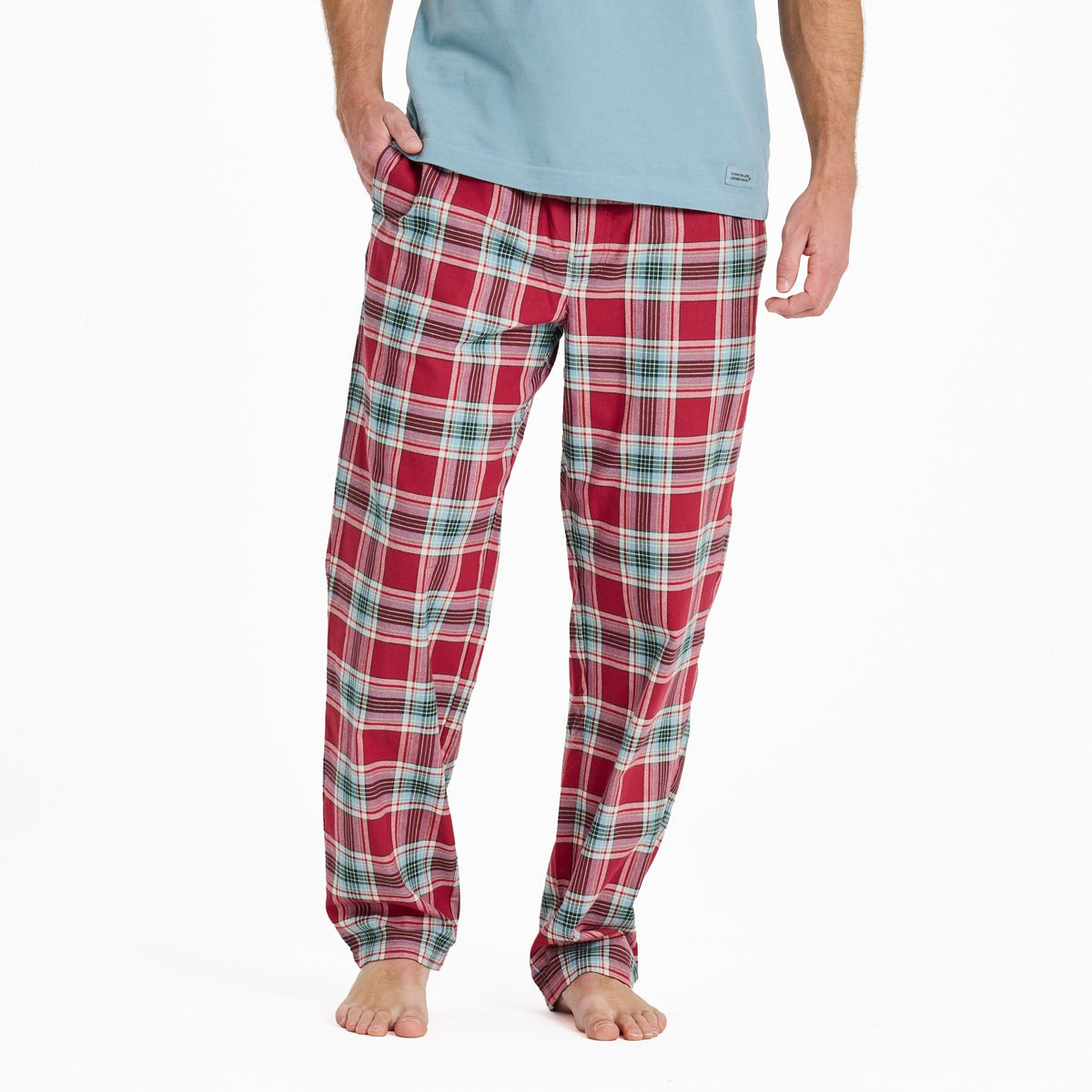 Men's Adirondack Red Holiday Plaid Classic Sleep Pant