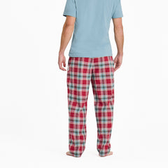 Men's Adirondack Red Holiday Plaid Classic Sleep Pant