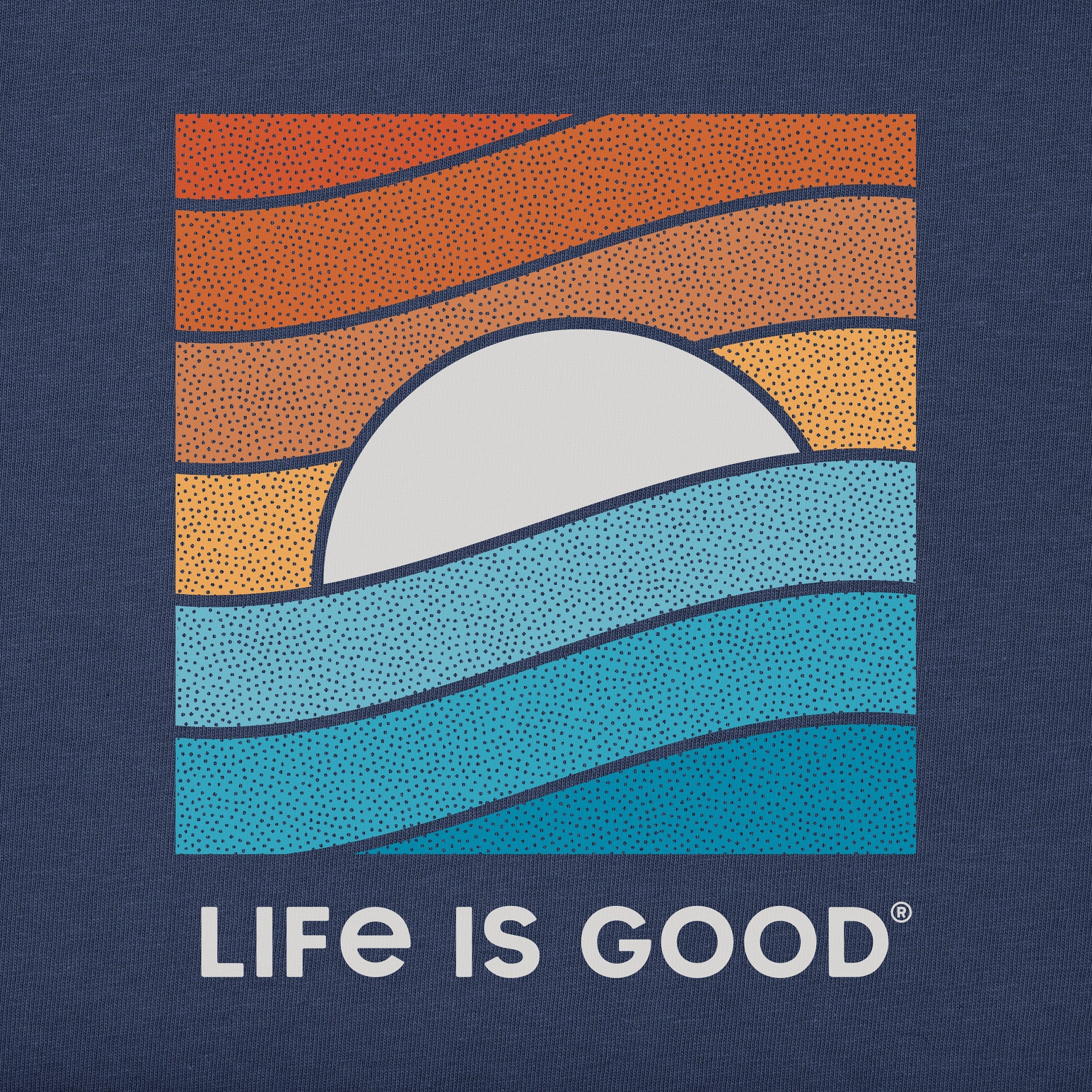 Men's Life is Good Rainbow Sunset Short Sleeve Tee