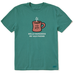 Men's Hello Darkness Coffee Vintage Short Sleeve Crusher Tee