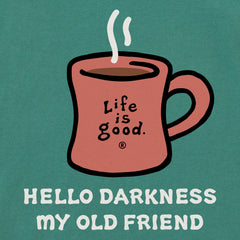 Men's Hello Darkness Coffee Vintage Short Sleeve Crusher Tee
