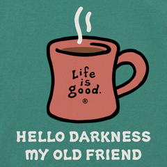 Men's Hello Darkness Coffee Vintage Short Sleeve Crusher Tee