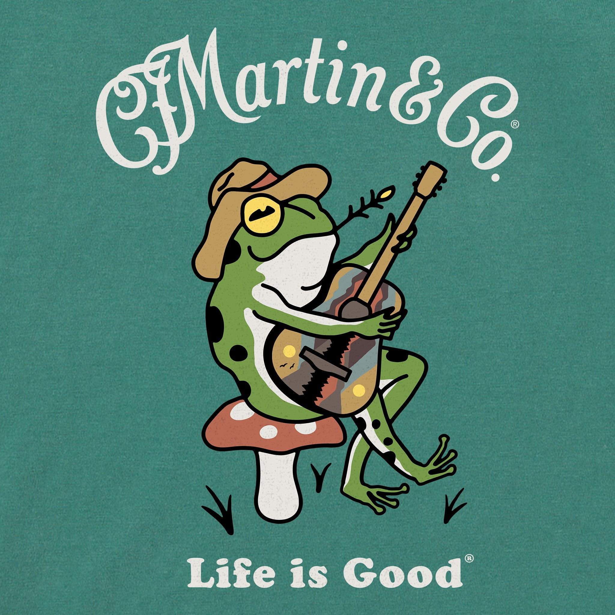 Men's Martin & Co. Frog Guitar Short Sleeve Crusher Tee